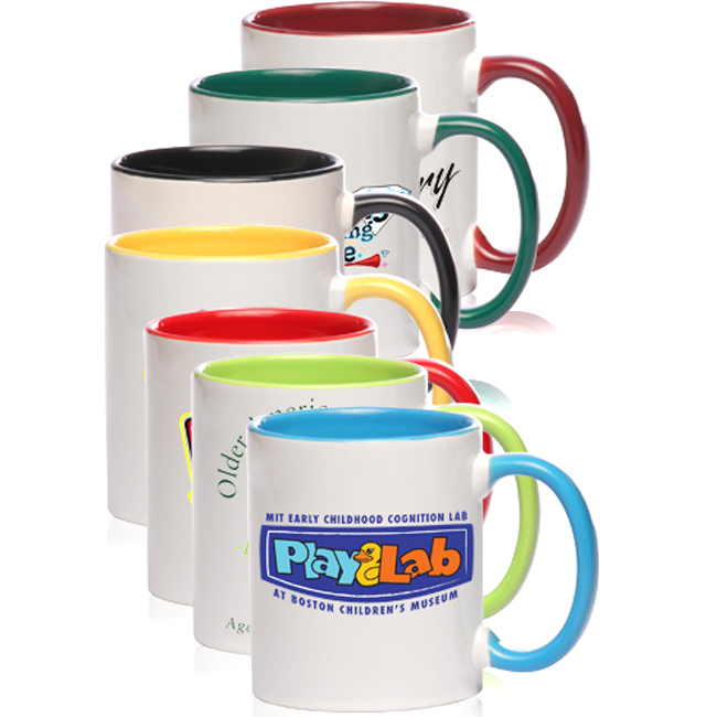 OZ ORCA Coating Two Tone Sublimation Mug with Inner and Handle Colorful
