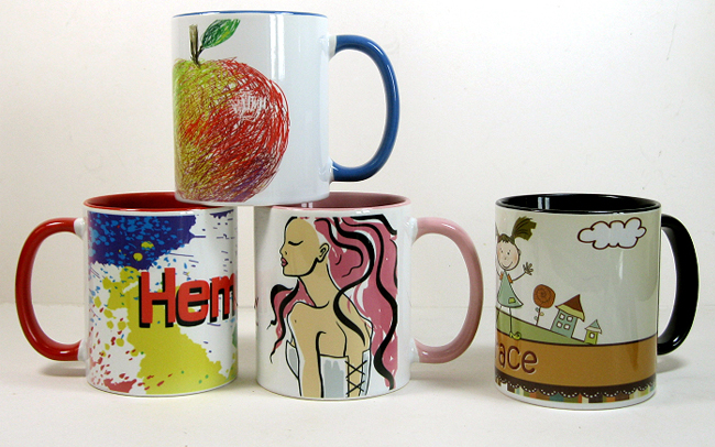 OZ ORCA Coating Two Tone Sublimation Mug with Inner and Handle Colorful